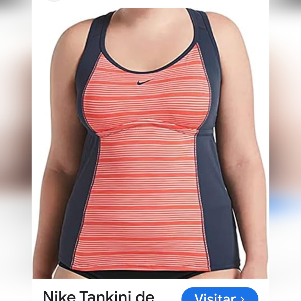 Nike Coral and Navy Tankini